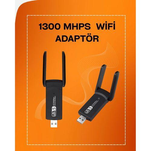 Tak-çalıştır Özellikli Çift Bant Wifi Adaptör – 1200 Mbps