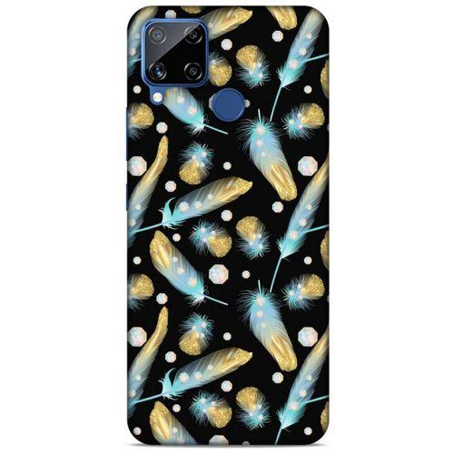 Oppo Realme C15 Kılıf Desenli Özel Seri Tüyler (26) Tpu Silikon Kılıf