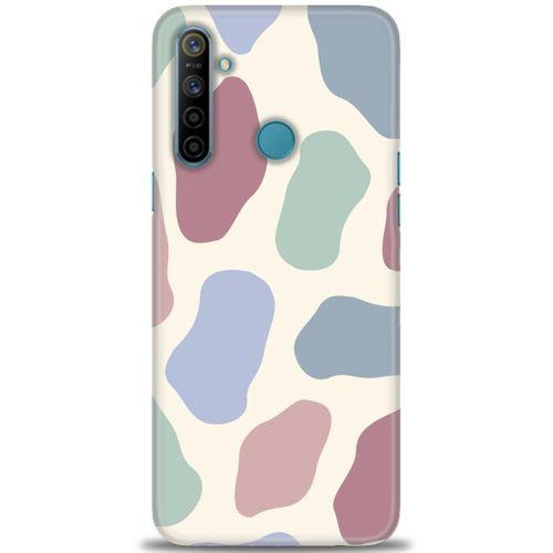 Realme C3 Kılıf HD Baskılı Kılıf - Renkli Benek + Tam Ekran Koruyucu