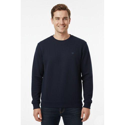 Erkek Büyük Beden Sıfır Yaka Selanik Sweatshirt BGL-ST04927