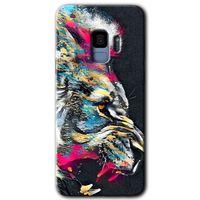 Galaxy S9 Kılıf HD Desen Baskılı Arka Kapak - Colorfull Aslan