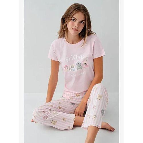 Rolypoly Rp3810-s Kadın Kısa Kol Pijama Takımı