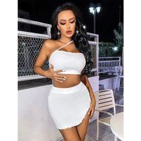 Özel Tasarım Beyaz Etekli Fantezi Mini Club Elbisesi