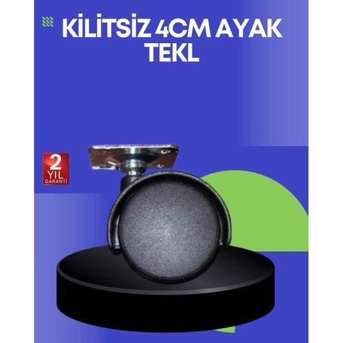 Sehpa Ve Ekipmanlar İçin 4 Cm Kilitsiz Ayak Tekli