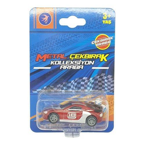 Çek Bırak Metal Küçük Arabalar 8 cm - SH40031 - Kırmızı