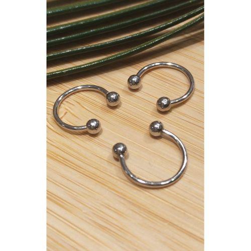 Monalisa Home Gümüş Renk Üç Adet 13mm Yarım Ay Pirsing