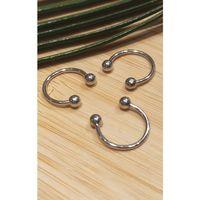 Monalisa Home Gümüş Renk Üç Adet 13mm Yarım Ay Pirsing