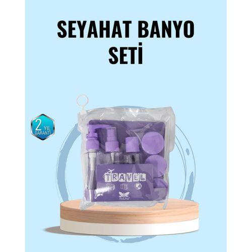 Taşınabilir 5’li Seyahat Banyo Seti Şampuanlık Sprey Krem Kutusu