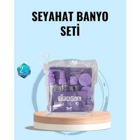 Taşınabilir 5’li Seyahat Banyo Seti Şampuanlık Sprey Krem Kutusu