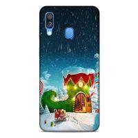 Samsung Galaxy A40 Kılıf Snowix (4) Koruma Kılıfı Yeşil Lacivert