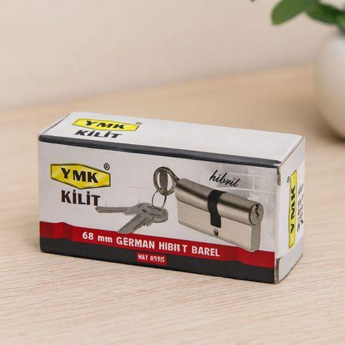 68 mm Hibrit Silindir Barel - Nikel Saten, 3 Anahtar