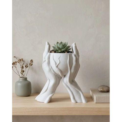 Modern Ev Dekoru İçin El Şeklinde 3d Baskı Dekoratif Saksı Vazo