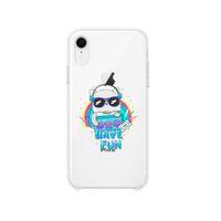 iPhone XR Funny Cat Lens Korumalı Şeffaf Telefon Kılıfı