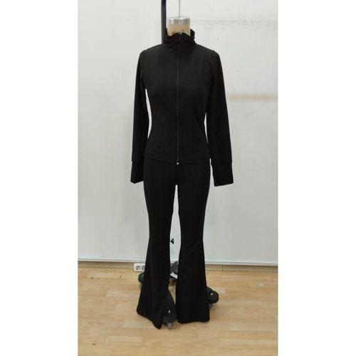 Kadın Uzun Kollu önden Fermuarlı Kısa Dalgıç Bluz Ve Pantolon Ikili Takım