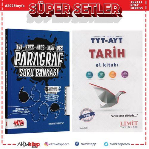 Limit TYT AYT Tarih El Kitabı ve AKM Paragraf Soru Bankası Seti 2 Kitap