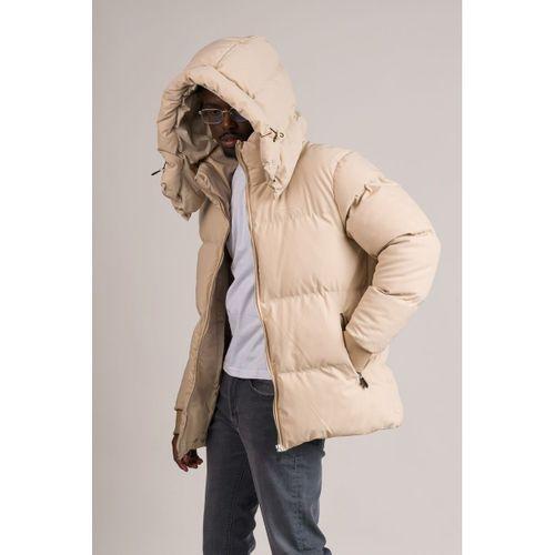 Slimfit Çıkartılabilir Kapşonlu Dik Yaka Elyaf Dolgulu Şişme Mont