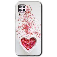 Huawei P40 Lite Kılıf HD Desen Baskılı Arka Kapak - Kalpli Şekerleme + Kırılmaz Cam