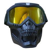 JET KASK MASKESİ SARI KURU KAFA