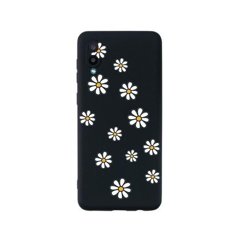 Samsung A02 Papatya Şelalesi Premium Silikonlu Siyah Telefon Kılıfı