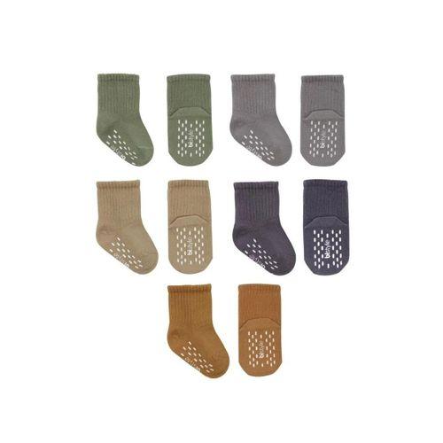 5'Li Penye Kaymaz Düz Soket Çorap 10121 Yeşil