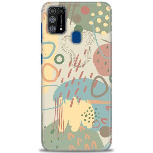 Samsung Galaxy M31 Kılıf HD Baskılı Kılıf - Renkli Tuval + Tam Ekran Koruyucu