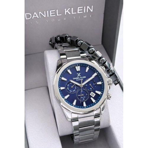 Daniel Klein Erkek Kol Saati 30 Metre Suya Dayanıklı Çelik Kordon + Bileklik Hediyeli VS.BLKT.0844