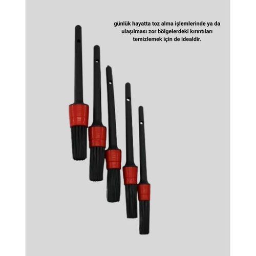 Araç Detay Temizlik Fırçası 5’li Set Çizmeyen Kıl Çok Yönlü Kullanım