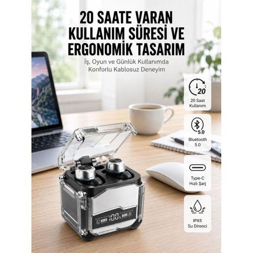 Bluetooth Kulaklık Dokunmatik Kontrol Tws Kablosuz Kulaklık Hi-fi Stereo