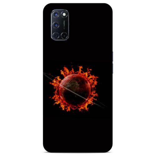 Lopard Oppo A72 Uyumlu Kılıf FireX (47) Crystal Flex Kılıf Satürn Ateşi