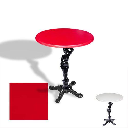 Dockers Çipa 1003 Döküm Ayak Yuvarlak Masa Çap 60cm - (Werzalit, Wermodin ve Allzalit Tabla) - Kırmızı