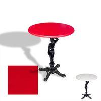 Dockers Çipa 1003 Döküm Ayak Yuvarlak Masa Çap 60cm - (Werzalit, Wermodin ve Allzalit Tabla) - Kırmızı