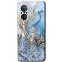 Potkal Hediye Fabrikası Huawei Nova 9 SE Kılıf HD Desen Baskılı Arka Kapak - Eski Mermer