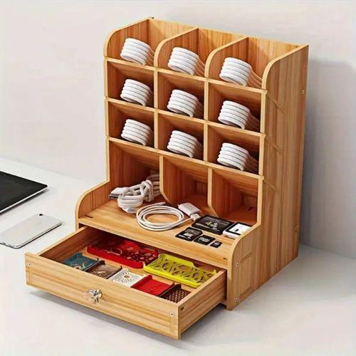 Bölmeli Ve Çekmeceli Ahşap Organizer