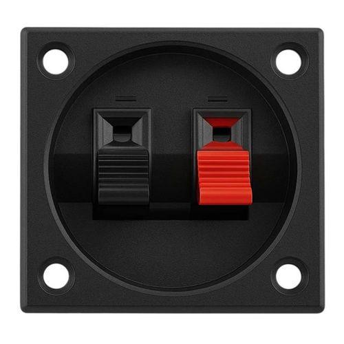 PowerMaster IC-249A İkili Kare Hoparlör Terminali Soketi Yaylı Tip 2'li 55x55mm