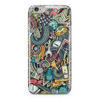 Apple iPhone 6 Plus - 6S Plus Kılıf Driver Doodle Arka Kapak Koruma Desenli Full Koruyucu