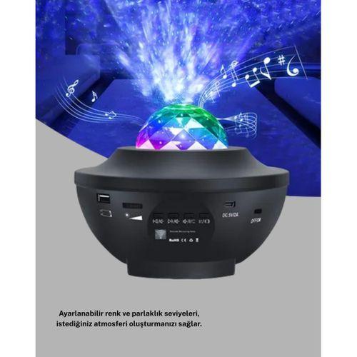 Yıldızlı Projektör Galaxy Efektli Ayarlanabilir Renkli Atmosfer Lambası