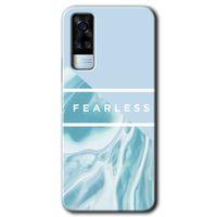 Vivo Y53s Kılıf HD Desen Baskılı Arka Kapak + Temperli Cam - Fearless