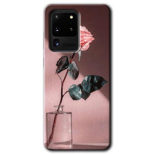 Potkal Hediye Fabrikası Samsung Galaxy S20 Ultra Kılıf HD Desen Baskılı Arka Kapak - Retro Gül