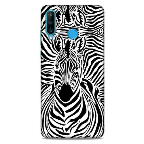 Animax Zebra Silüet Huawei P30 Lite Kılıf Desenli Silikon
