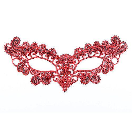 Kırmızı Dantel Masquerade Maskesi 6 No (3748)