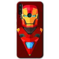 MRCİLETİSİM Huawei Y6P Kılıf HD Desen Baskılı Arka Kapak + Temperli Cam - İron Man Çizim