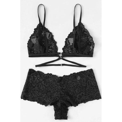 Kadın Siyah Özel Şık Sütyen Külot Takımı