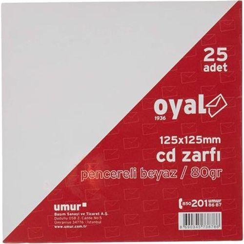 Beyaz Cd Zarfı 25 Adet 12,5X12,5Cm