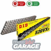 D.I.D 520VX3 X Ring Çelik Zincir 520/124L