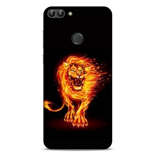 Lopard Huawei Psmart Uyumlu Kılıf FireX (20) Koruyucu Kılıf Ateşli Aslan