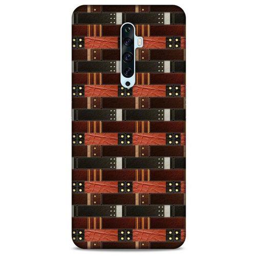 Oppo Reno 2z Kılıf Patchwork (19) Kılıfları Kahve Turuncu