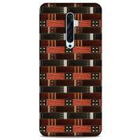 Oppo Reno 2z Kılıf Patchwork (19) Kılıfları Kahve Turuncu