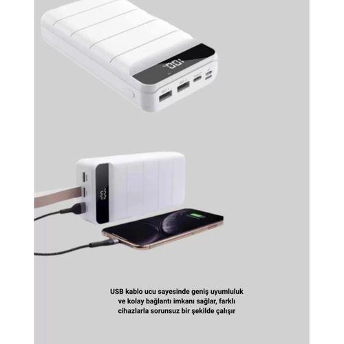 Çoklu Cihaz Uyumlu Led Ekranlı 50000 Mah Powerbank