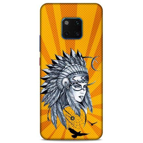 Lopard Huawei Mate 20 Pro Uyumlu Kılıf Tattoo's (45) Liquid Air Kılıf Kızılderili Dövmesi