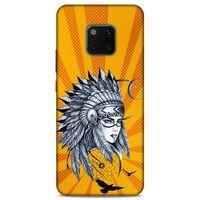 Lopard Huawei Mate 20 Pro Uyumlu Kılıf Tattoo's (45) Liquid Air Kılıf Kızılderili Dövmesi